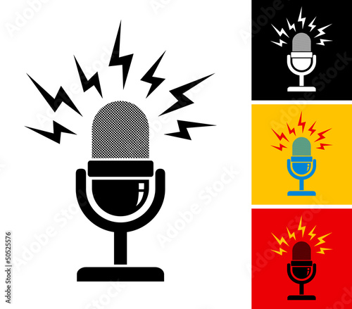 Retro microphone