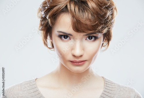 Woman beauty style close up face portrait