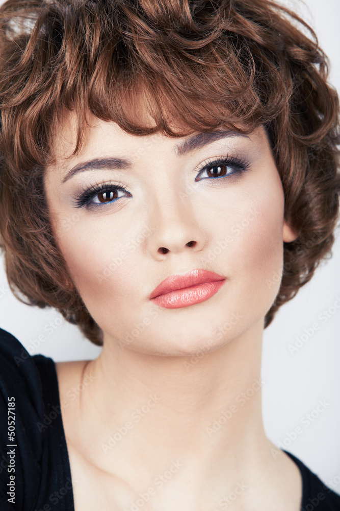 Fototapeta premium Young beauty model with short hair