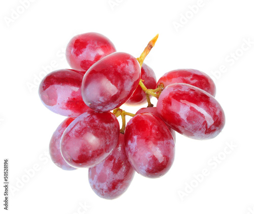 Small branch of fresh red grape