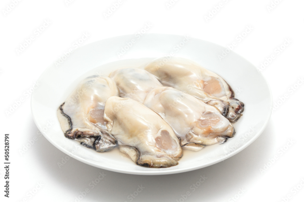Fresh oysters prepared for cooking Fresh oysters prepared for cooking