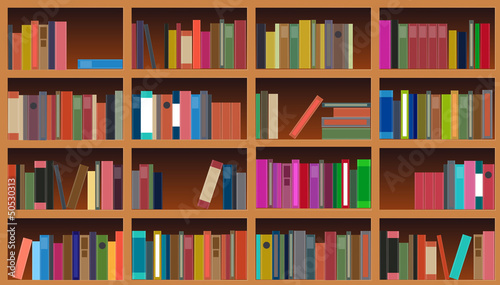 bookcase vector illustration