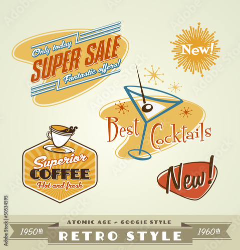 Vintage retro emblems and labels