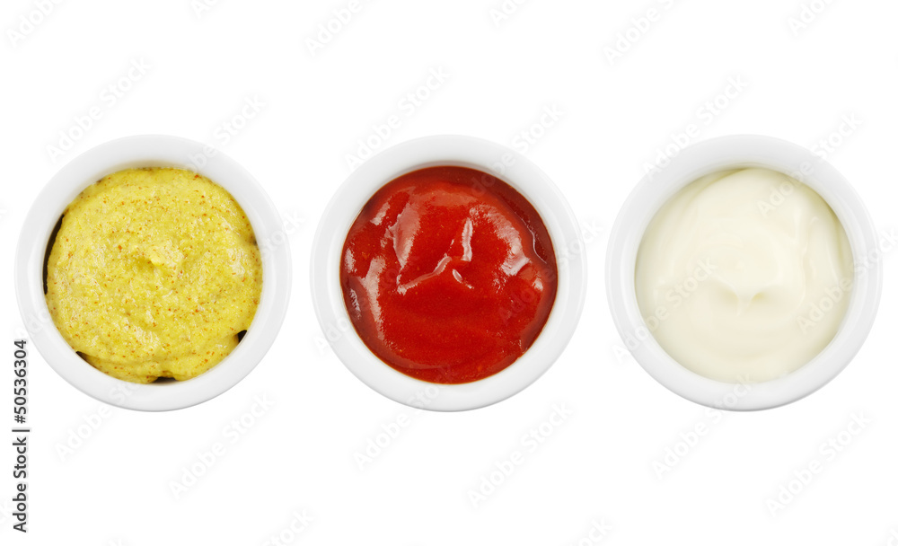 Senf Ketchup und Mayonnaise Senf Ketchup und Mayonnaise