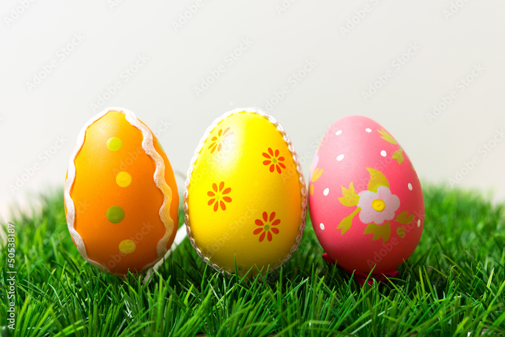 Colorful chocolate easter eggs