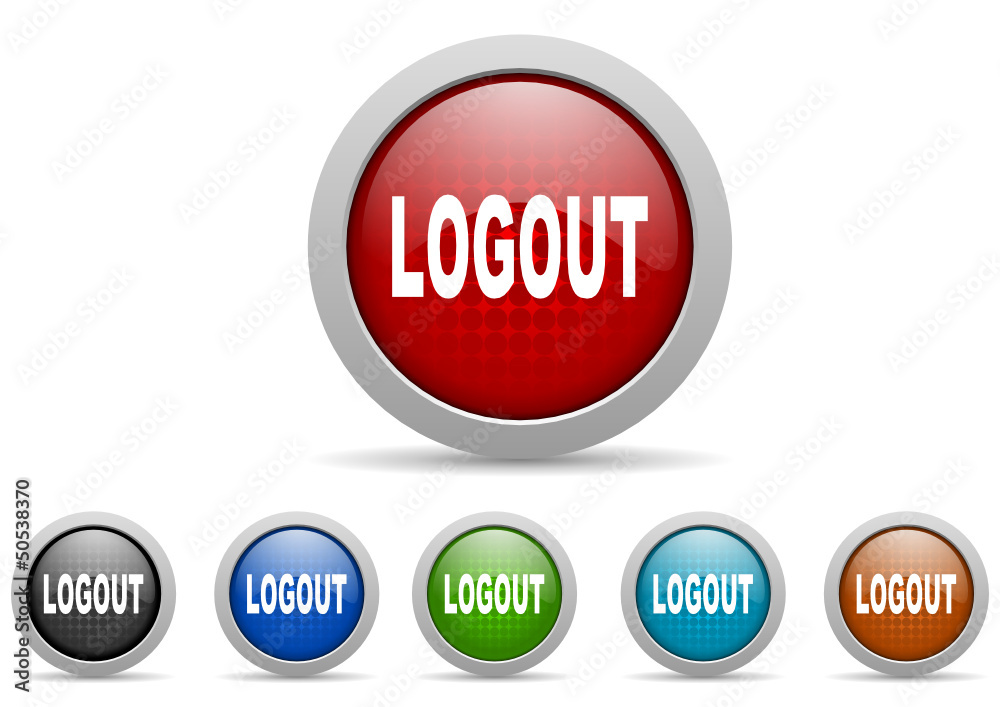 logout vector icon set logout vector icon set