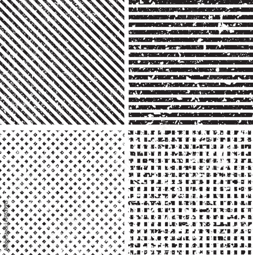 Grunge set stripe. Vector illustration.