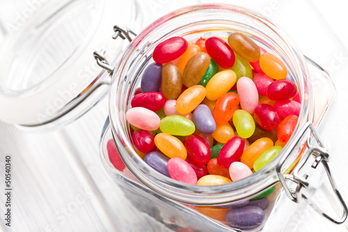 Cuadro en lienzo jelly beans in glass jar