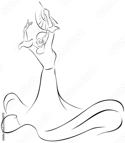 flamenco dancer with fan