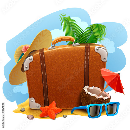 Travel suitcase icon