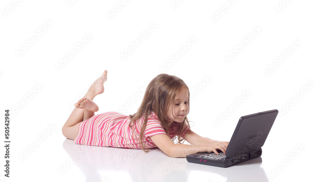 Cute girl with a laptop Cute girl with a laptop