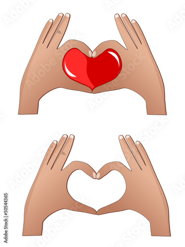 Mains coeur
