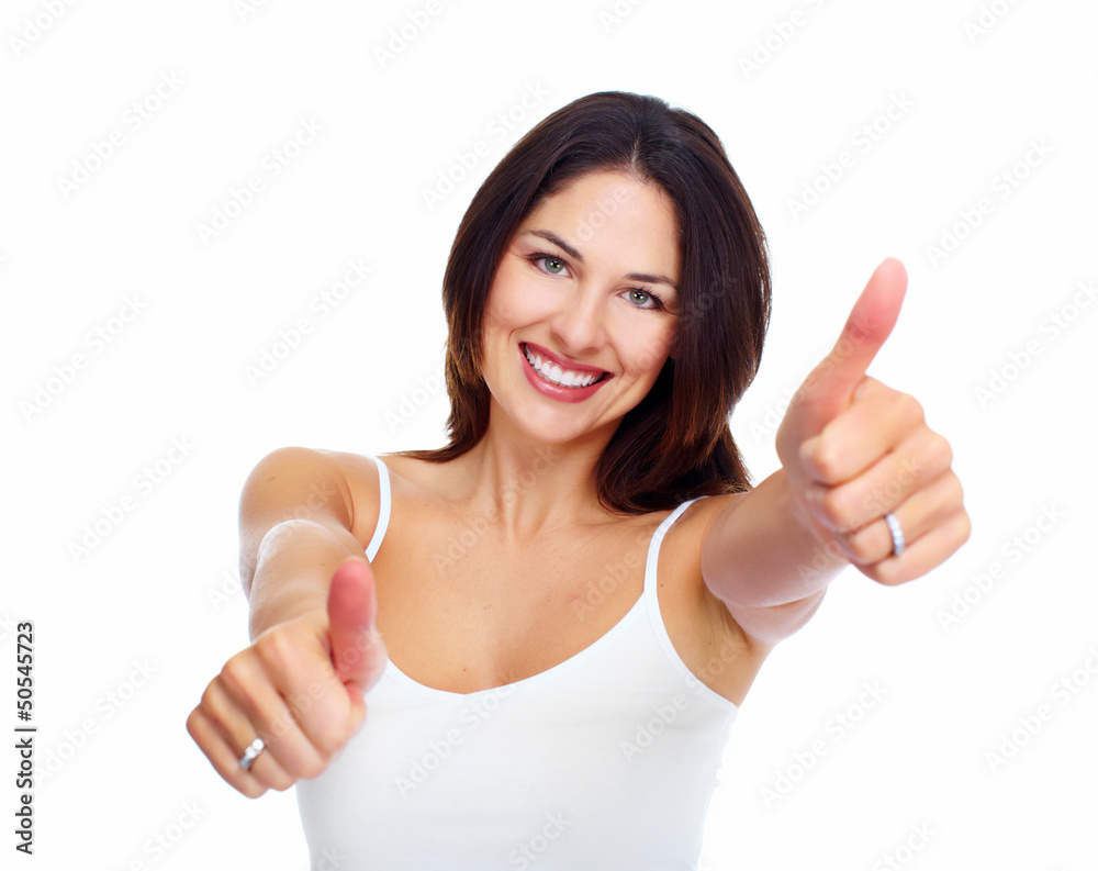 Young happy woman. Young happy woman.