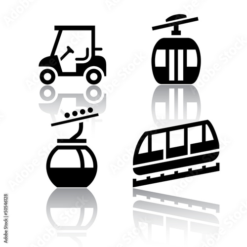 Set of transport icons - Recreation