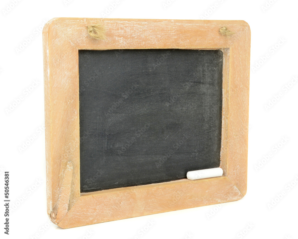 A chalkboard blackboard with copy space on white background A chalkboard blackboard with copy space on white background