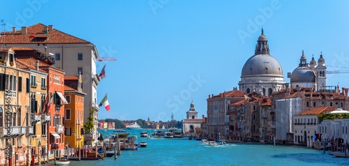 Grand Canal and Basilica Santa Maria della Salute, Venice, Italy © eldeiv
