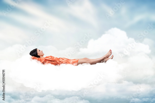 Girl on a cloud
