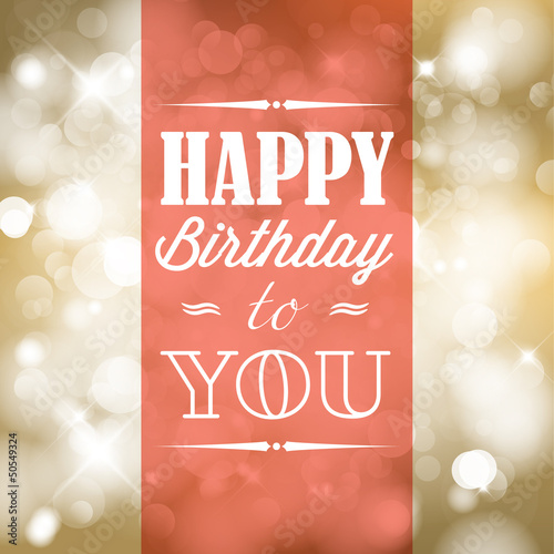 Happy birthday retro vector illustration