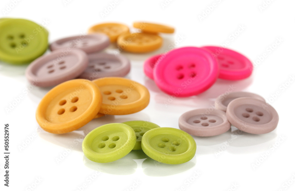 Bright colored buttons isolated on white Bright colored buttons isolated on white