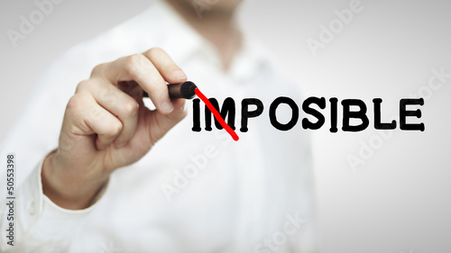 Plakat impossible concept