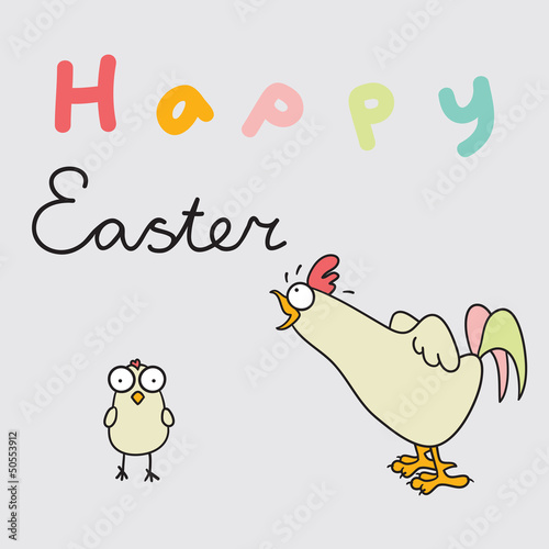 Happy Easter greeting card