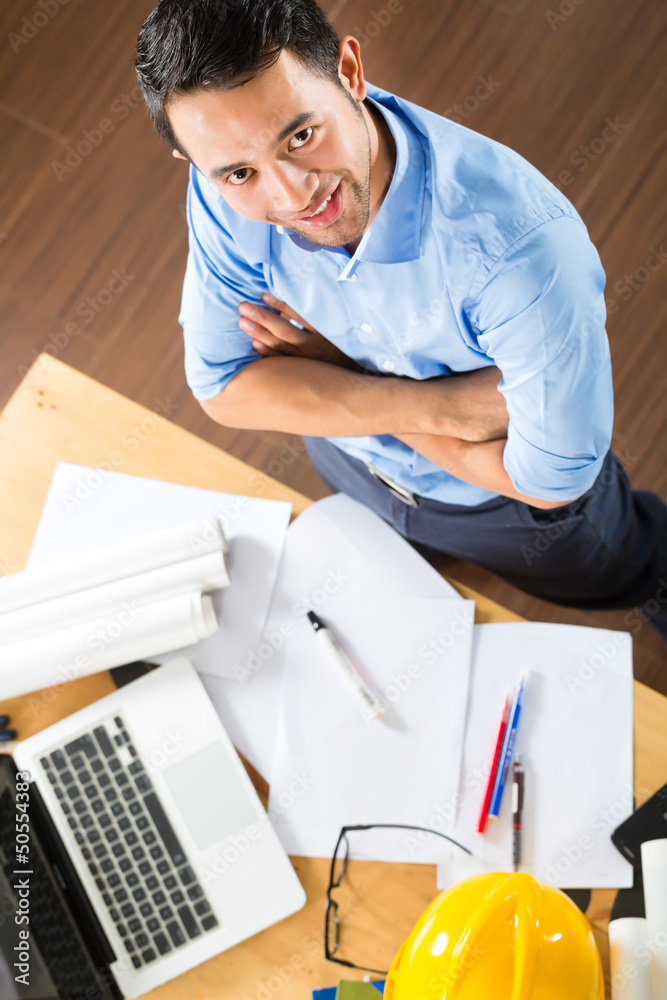 Architect working at home Architect working at home