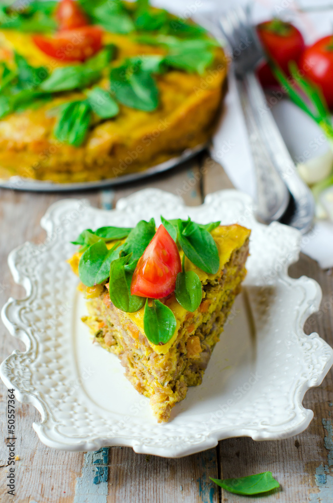Meat pie with spinach Meat pie with spinach