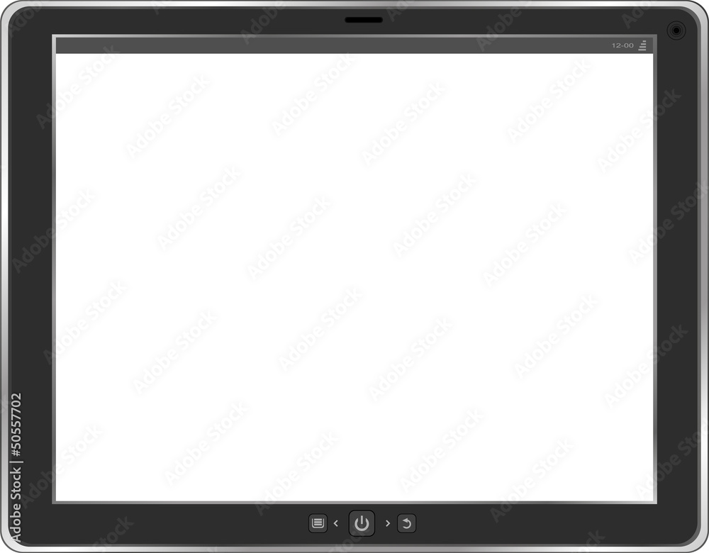Tablet computer. Black frame tablet pc with screen. isolated Tablet computer. Black frame tablet pc with screen. isolated
