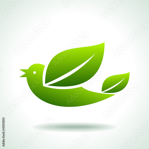 flying green bird, save green