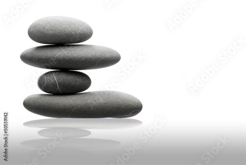 Canvas Print stones pile, zen style