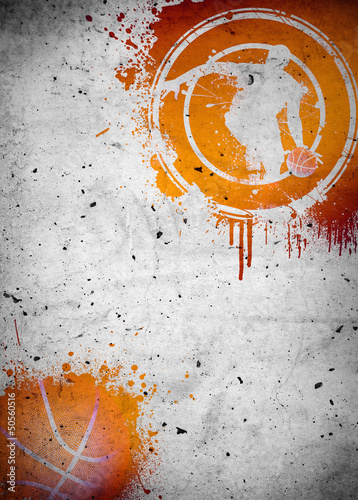 Basketball and streetball poster or flyer background