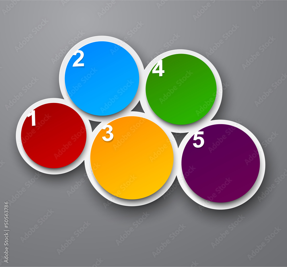 Numbered infographics list design. Numbered infographics list design.