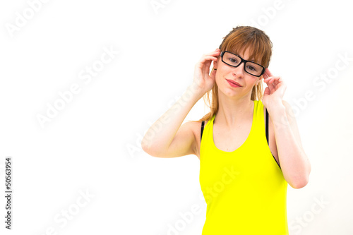 woman in glasses