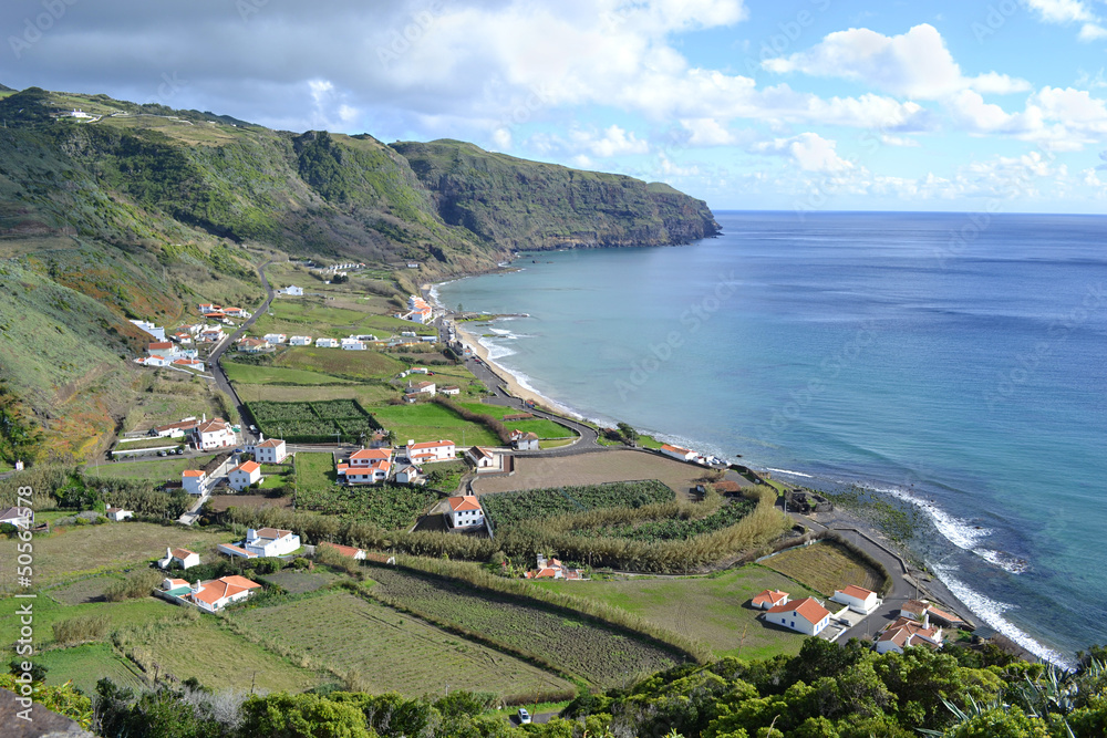 Azores, Santa Maria, Praia Formosa - beach with white sand