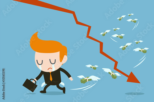 businessman lose money, eps 10
