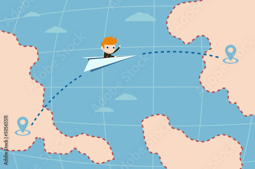 travel by paper jet plane.