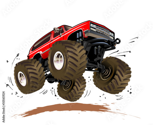 Vector Cartoon Monster Truck