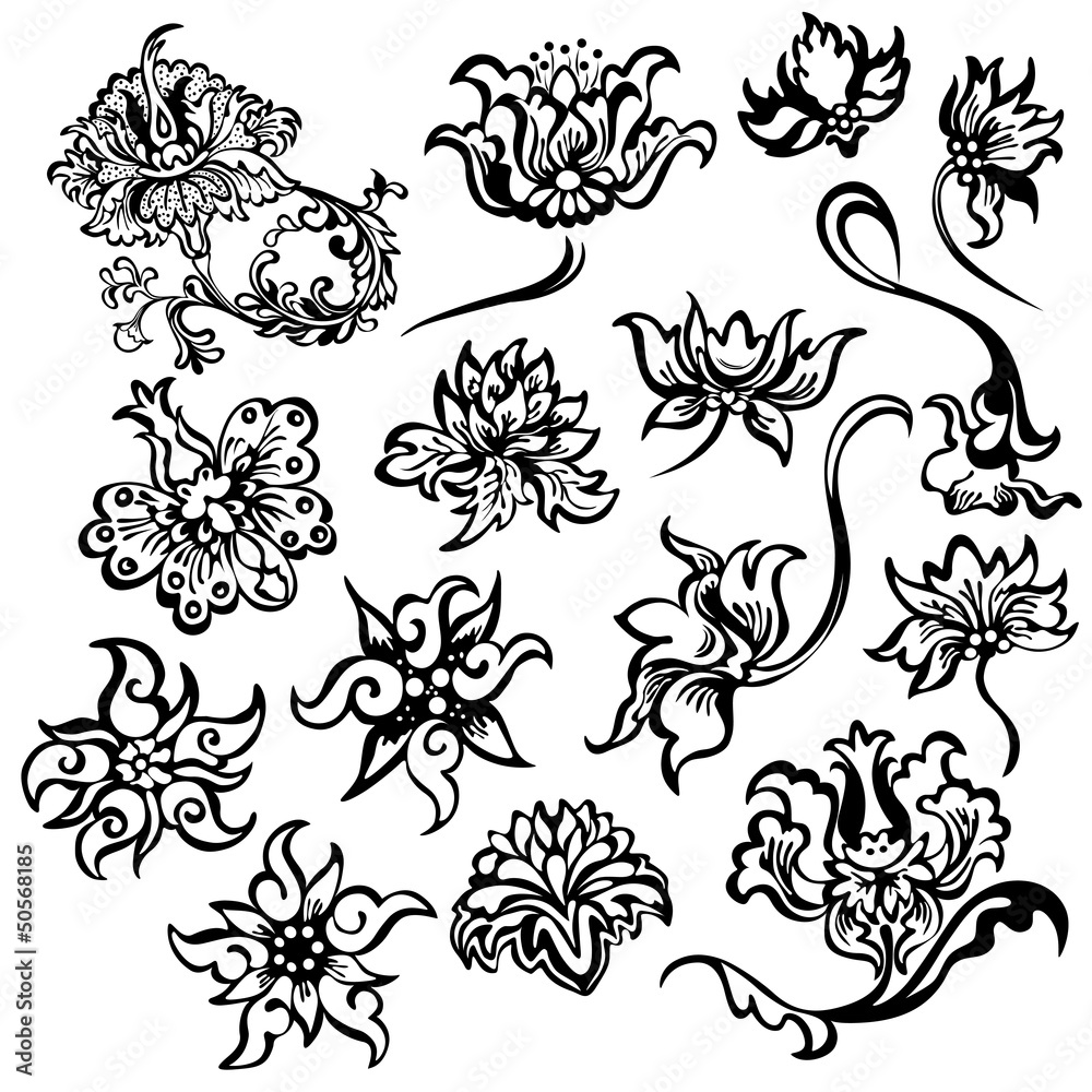 Set fantasy decorative flower Set fantasy decorative flower