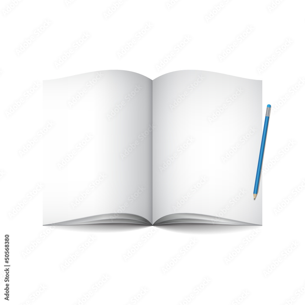 empty journal and pencil empty journal and pencil