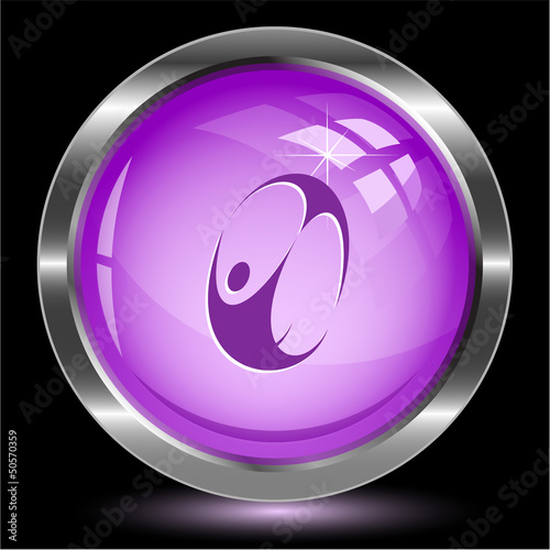 Skydiver. Internet button. Vector illustration.