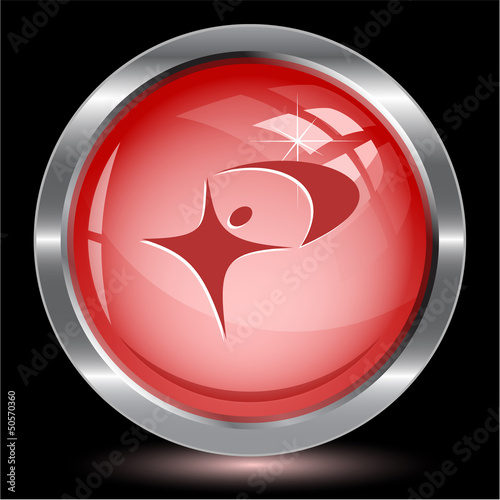 Little man. Internet button. Vector illustration.