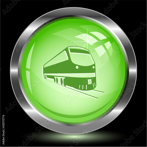 Train. Internet button. Vector illustration.