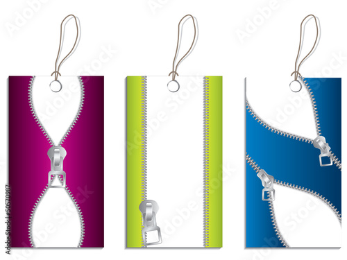 Cool labels with zippers
