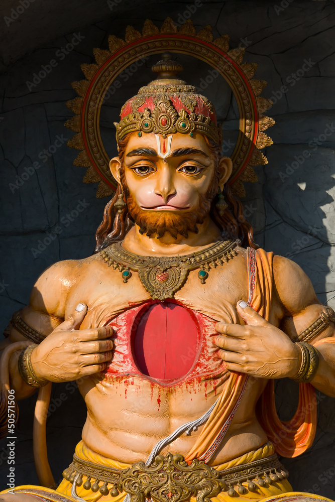 Hanuman statue in Rishikesh, India