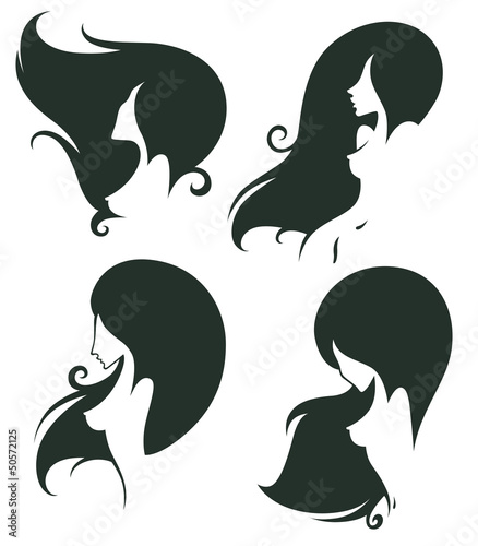 vector collection of naked girl images for spa, hairdressers sal