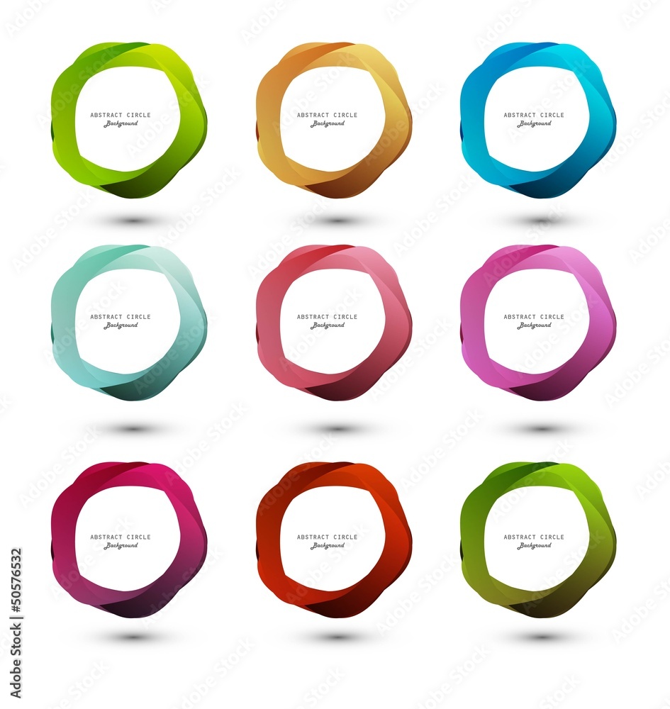 Abstract vector colorful circle for speech bubbles illustration