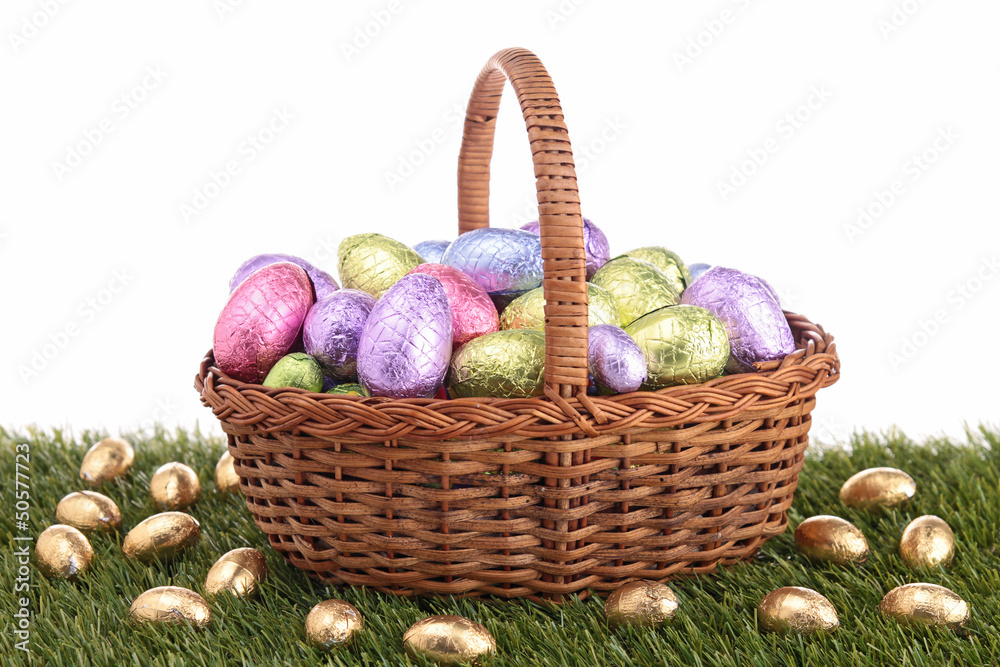 easter basket with egg