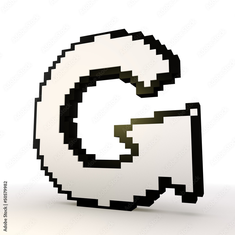 Fototapeta premium Pixel repeat symbol in a stylish white background