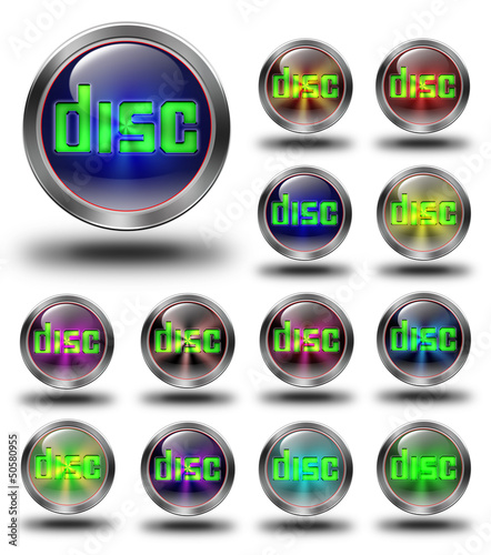 Naklejka Disc icons, crazy colors