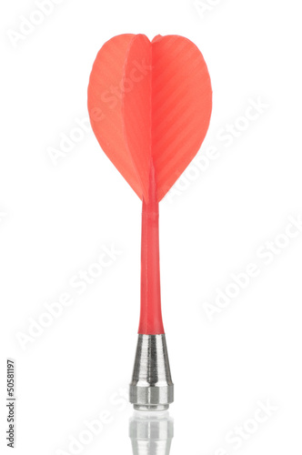 Magnetic darts arrow over a white reflective background